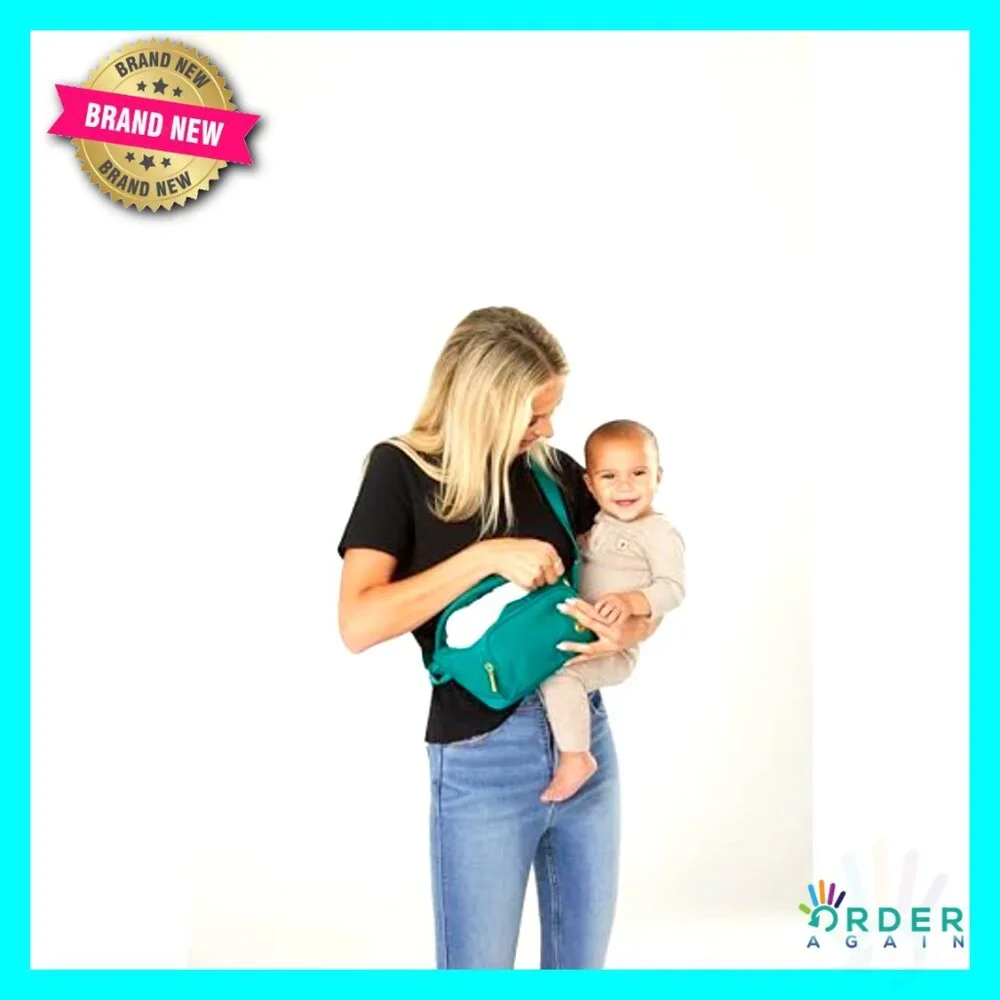 Unisex Diaper Waistpack Crossbody Bag Water-Resistant Nylon Hands-Free
